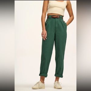 Addison tapered jeans in green Lucy & yak  w38 uk 18 bnwt